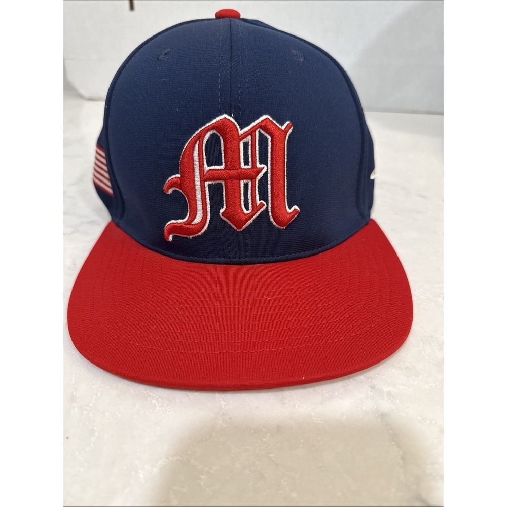 Rings and Crowns Miami Giants Negro League Hat RED  MED-LRG FLAG Side Patch